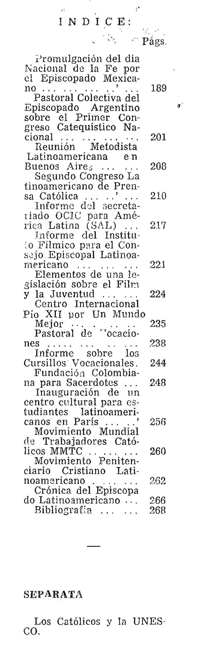 Tabla de Contenido