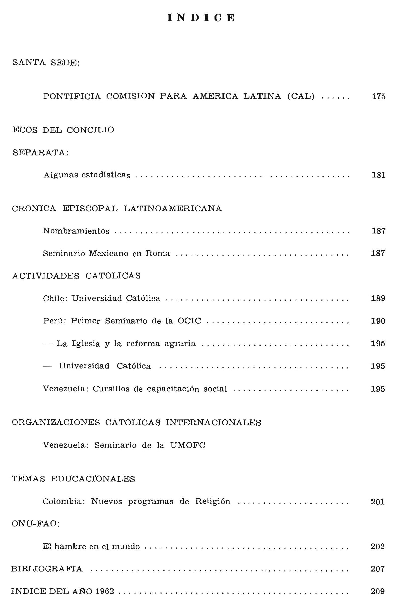 Tabla de Contenido