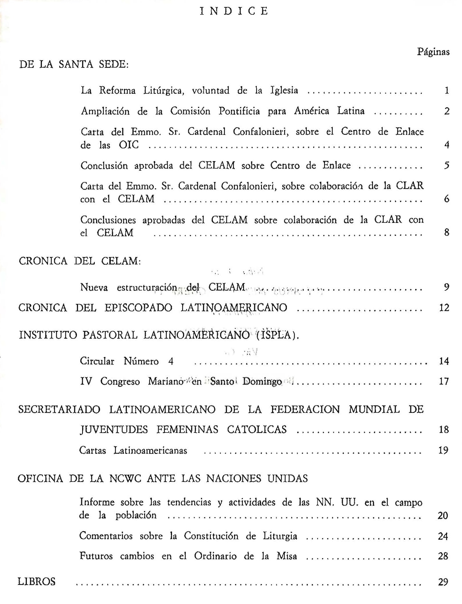 Tabla de Contenido