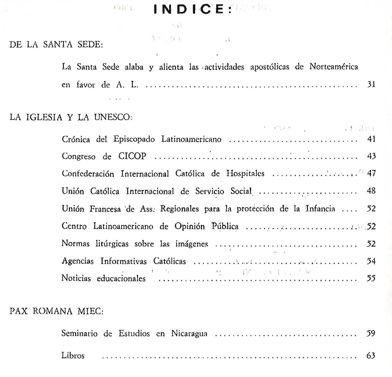 Tabla de Contenido