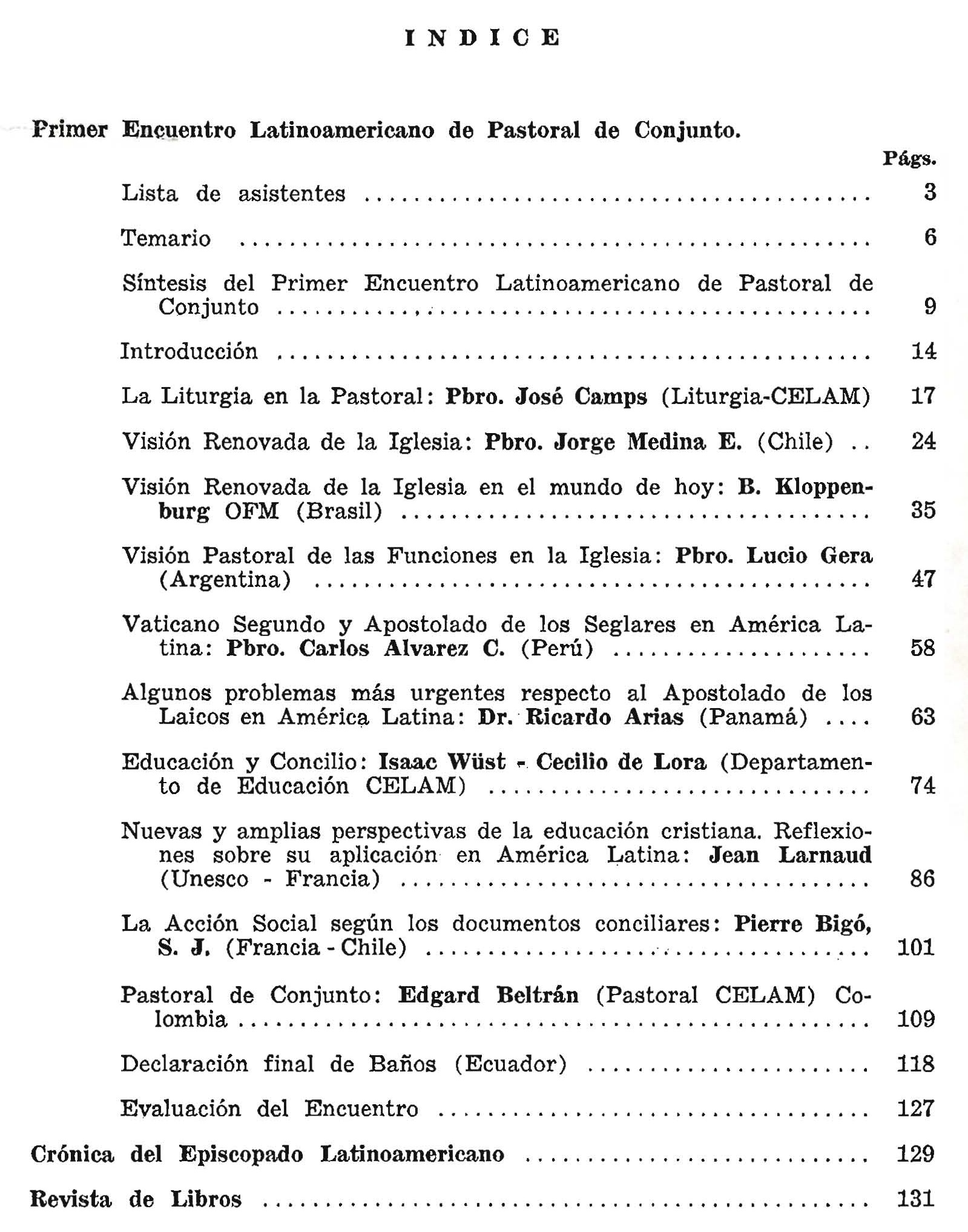 Tabla de Contenido